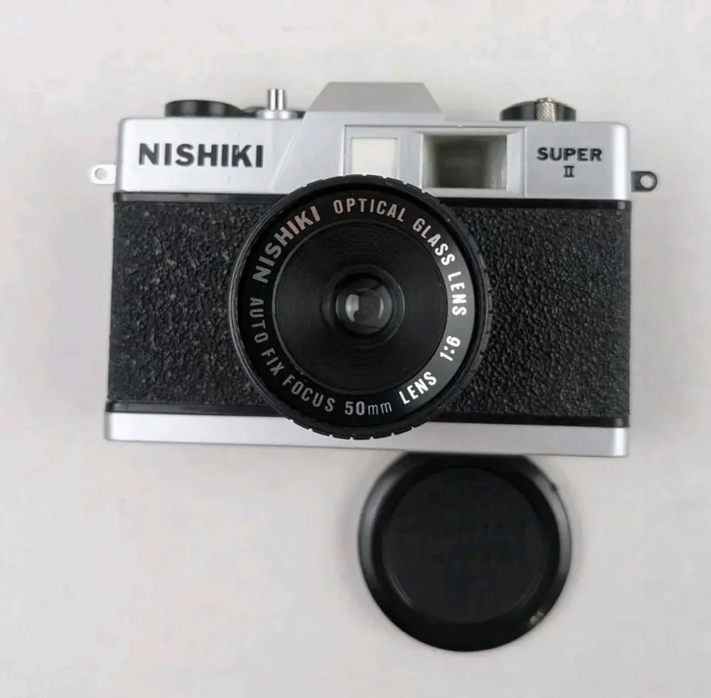 Nishiki Super II 35mm Film Camera 50mm Lens Vintage Manual Focus Untested